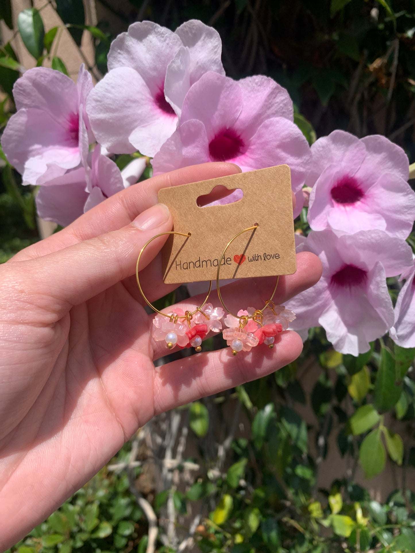 Medium Sakura hoops