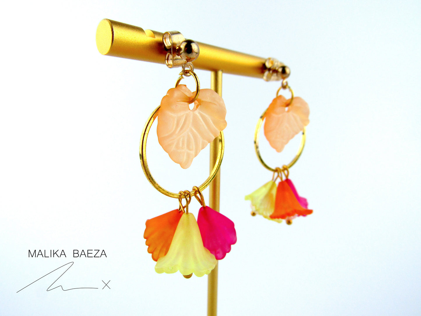 Medium Warm Toned Calla Lily Earrings