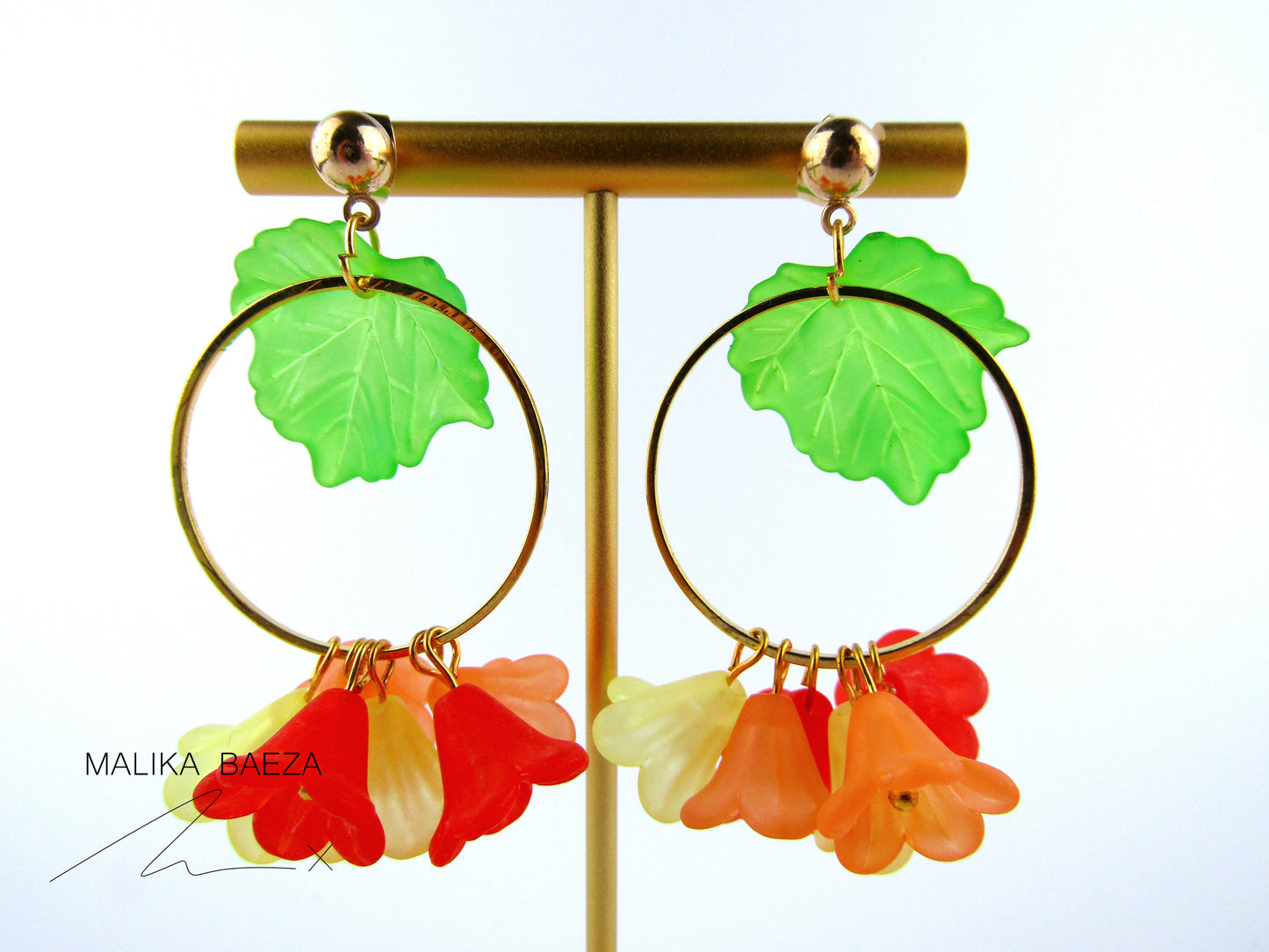 Warm Toned Bell Flower Earrings