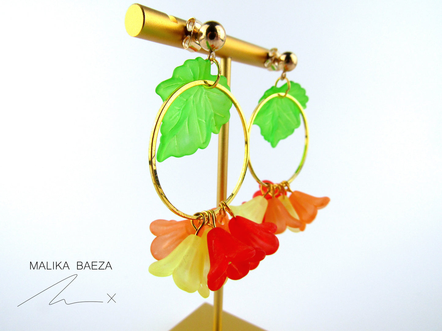 Warm Toned Bell Flower Earrings