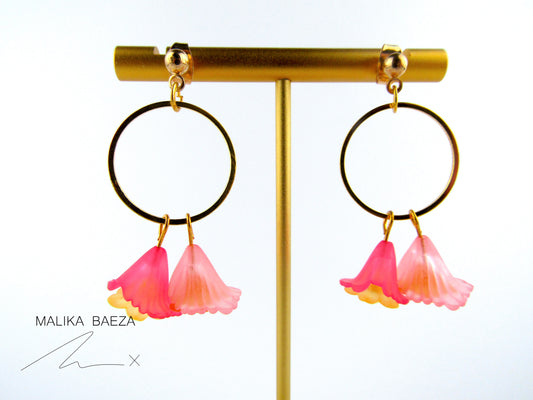 Extra small Warm Toned Calla Lily Earrings