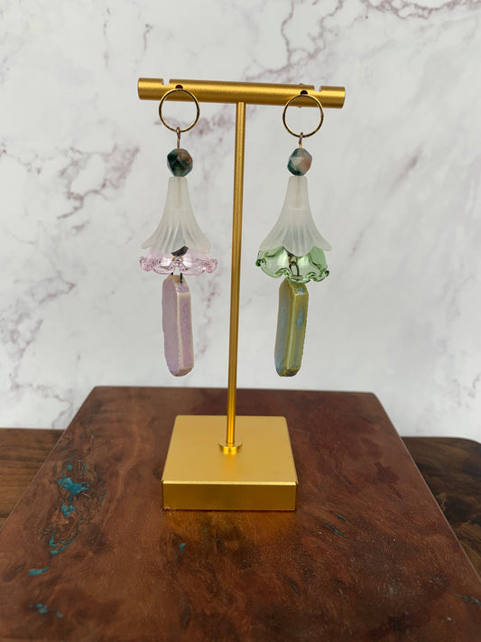 Good and wicked witch dangle earrings