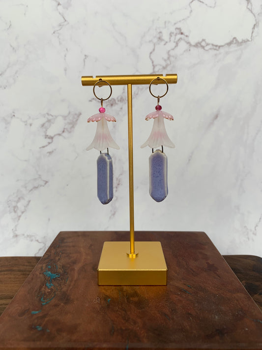 Cotton candy dream dangle earrings